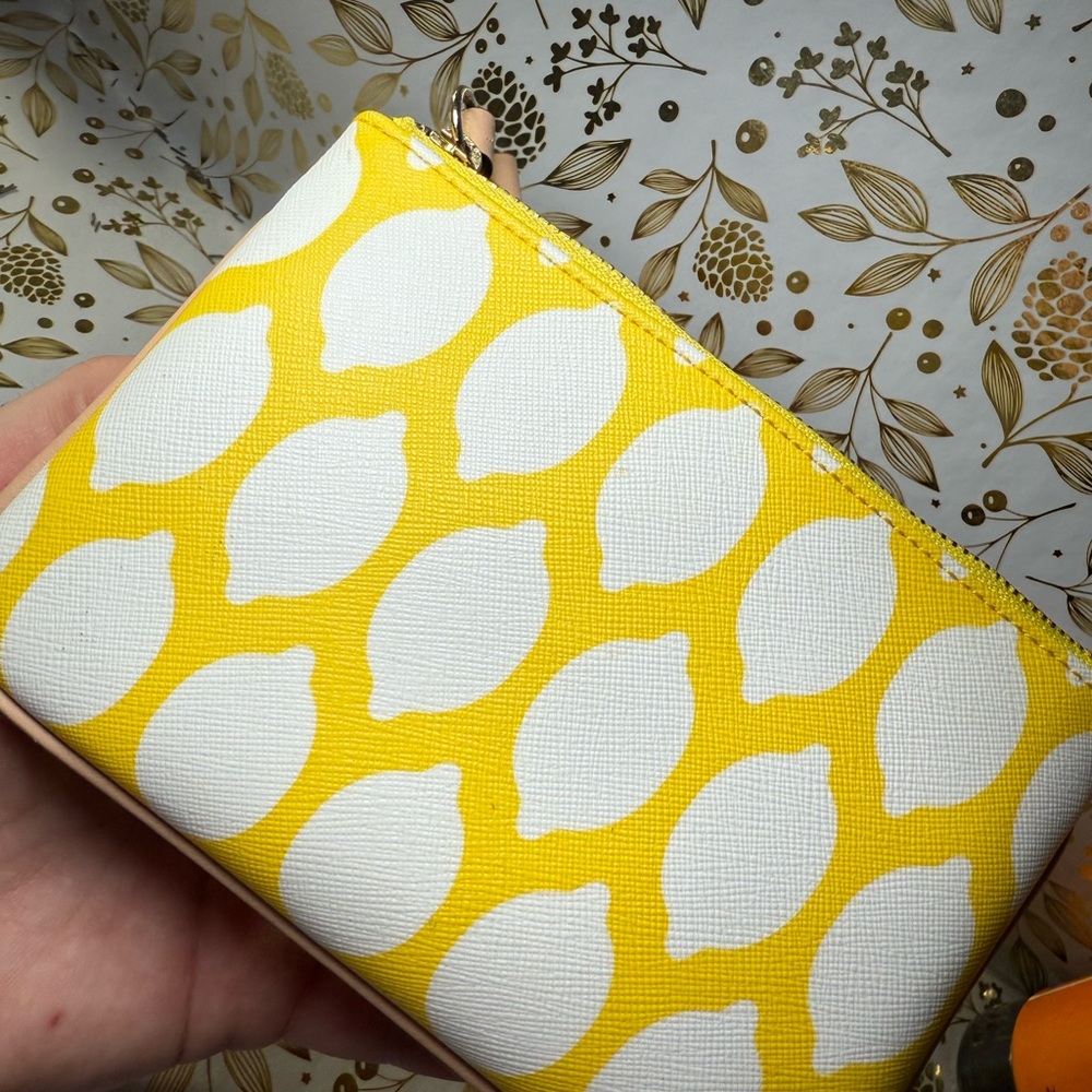 Kate Spade Yellow and White Lemon Wristlet - Picture 4 of 6